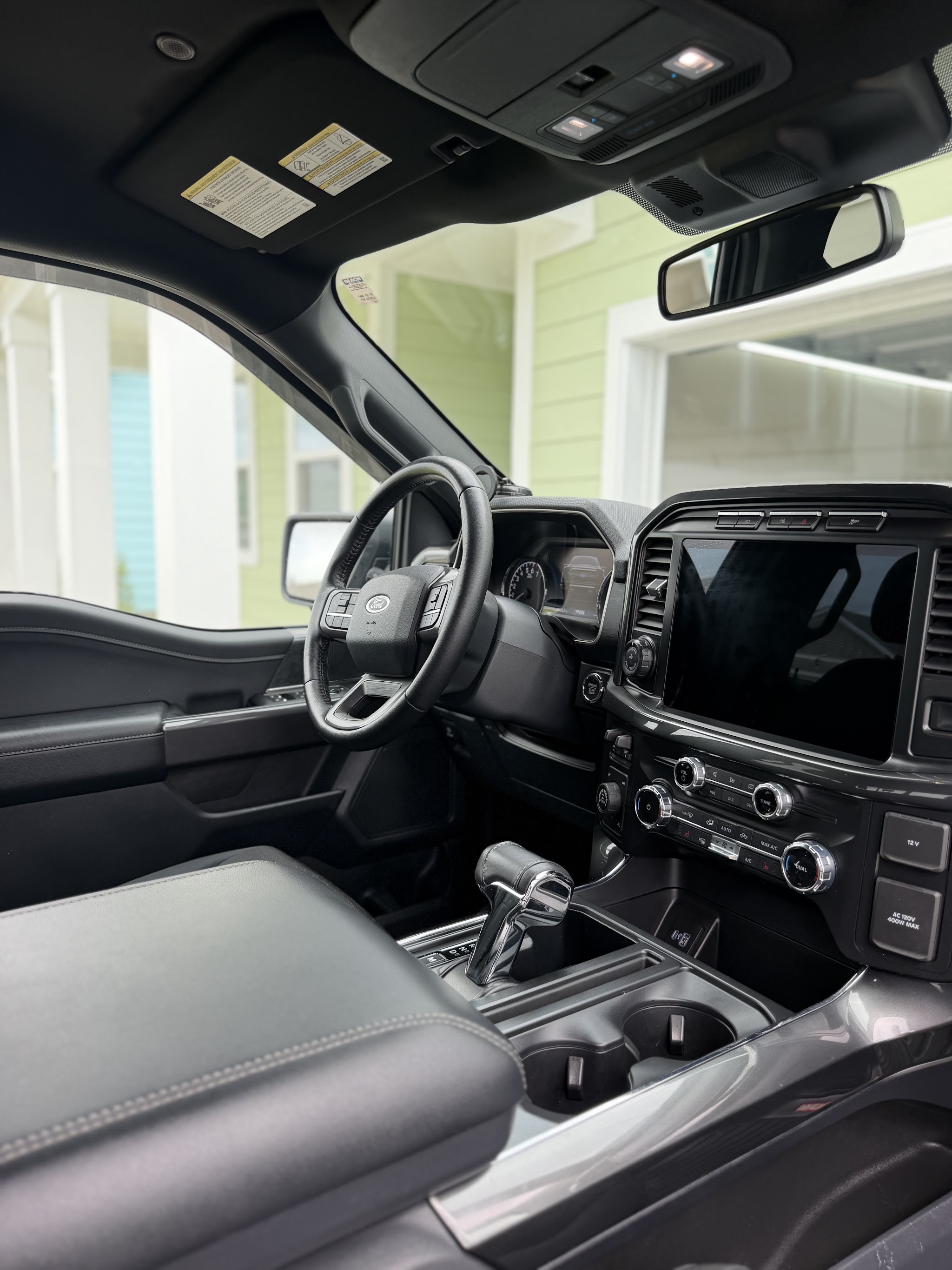 Detailed truck interior, dash and console